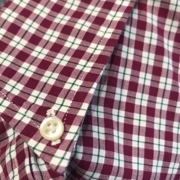 POLO RALPH LAUREN CLASSIC FIT DRESS SHIRT IN RED/PLUM  16 1/2 neck 36/37 sleeve - Picture 2 of 6